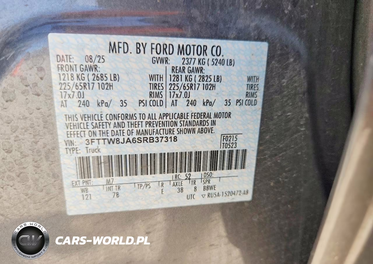 2025 Ford Maverick Xlt VIN:3FTTW8JA6SRB37318 - 12