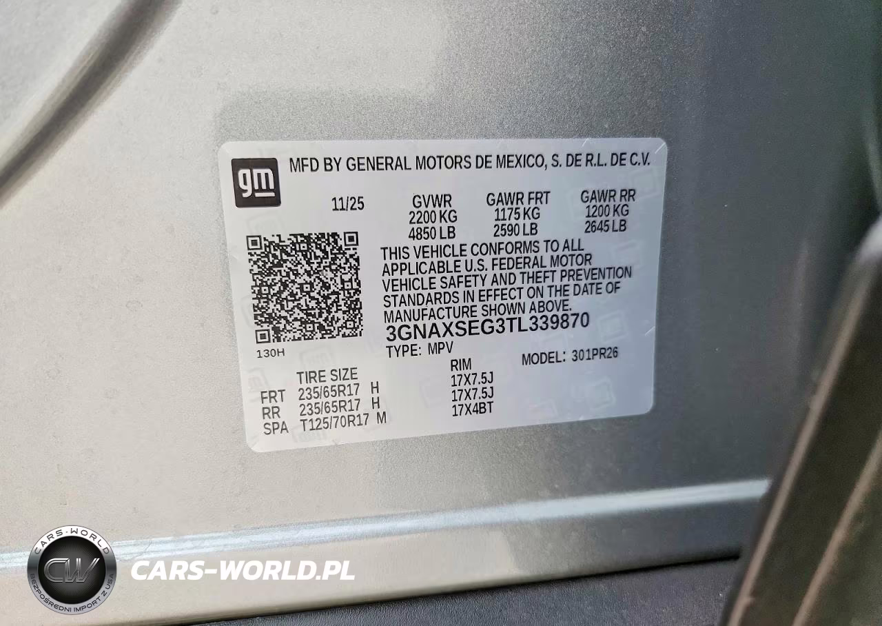 2026 Chevrolet Equinox Activ VIN:3GNAXSEG3TL339870 - 13