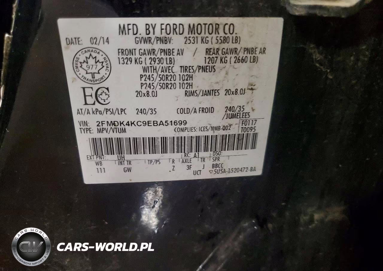 2014 Ford Edge Limited VIN:2FMDK4KC9EBA51699 - 13