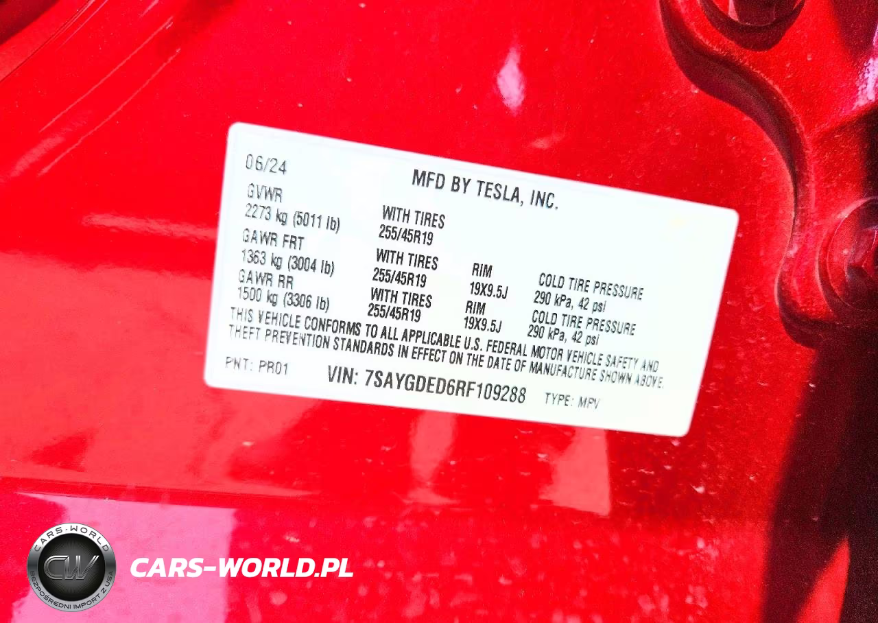 2024 Tesla Model Y VIN:7SAYGDED6RF109288 - 12