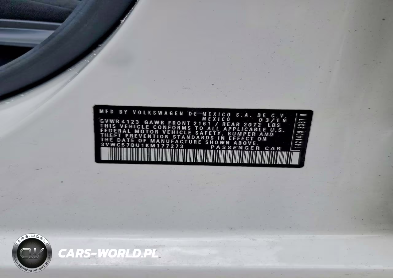 2019 Volkswagen Jetta S VIN:3VWC57BU1KM177273 - 12