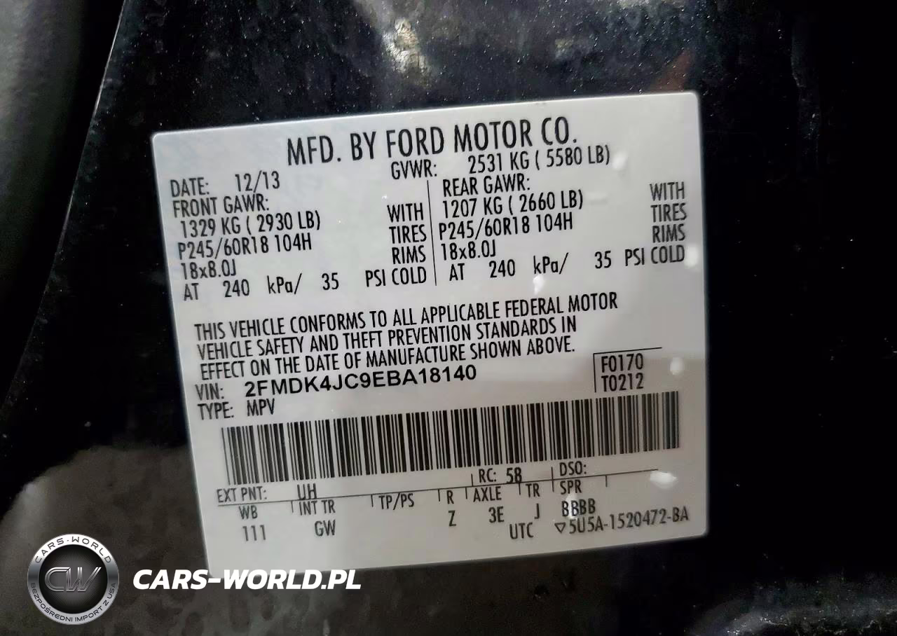 2014 Ford Edge Sel VIN:2FMDK4JC9EBA18140 - 12