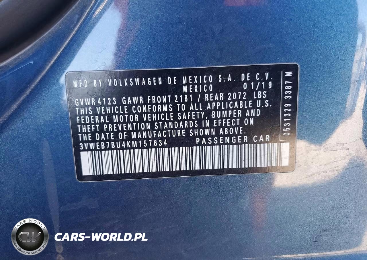 2019 Volkswagen Jetta Sel VIN:3VWEB7BU4KM157634 - 12