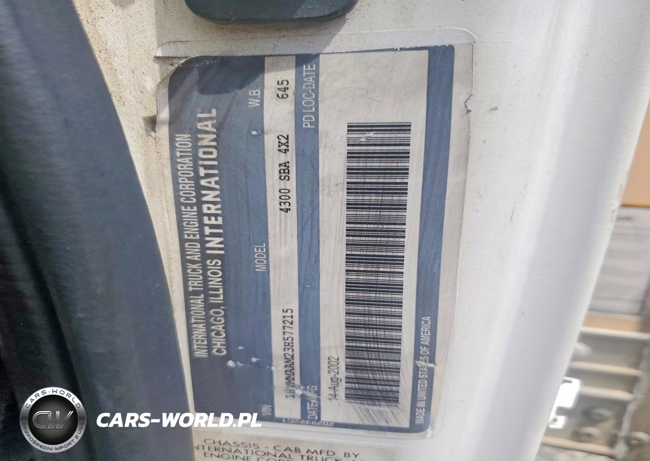2003 International 4300 Box Truck VIN:1HTMMAAM23H577215 - 10