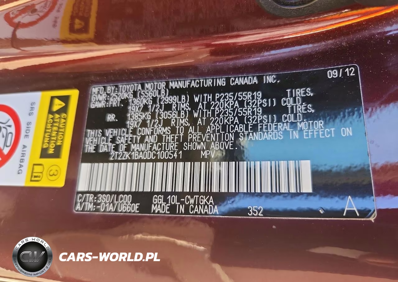 2013 Lexus Rx 350 VIN:2T2ZK1BA0DC100541 - 13