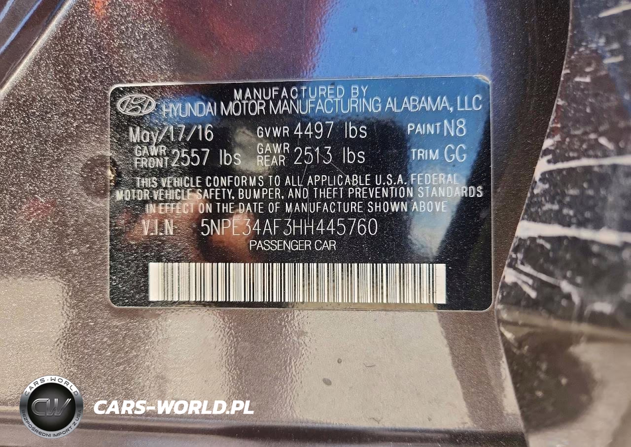 2017 Hyundai Sonata VIN:5NPE34AF3HH445760 - 12
