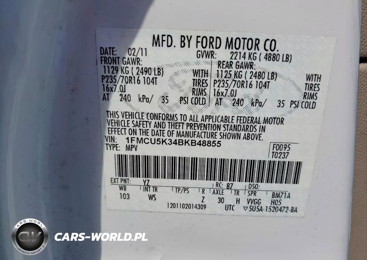 2011 Ford Escape Hybrid VIN:1FMCU5K34BKB48855 - 13