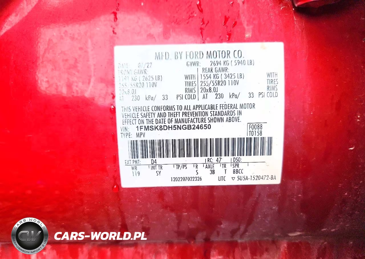 2022 Ford Explorer Xlt VIN:1FMSK8DH5NGB24650 - 13