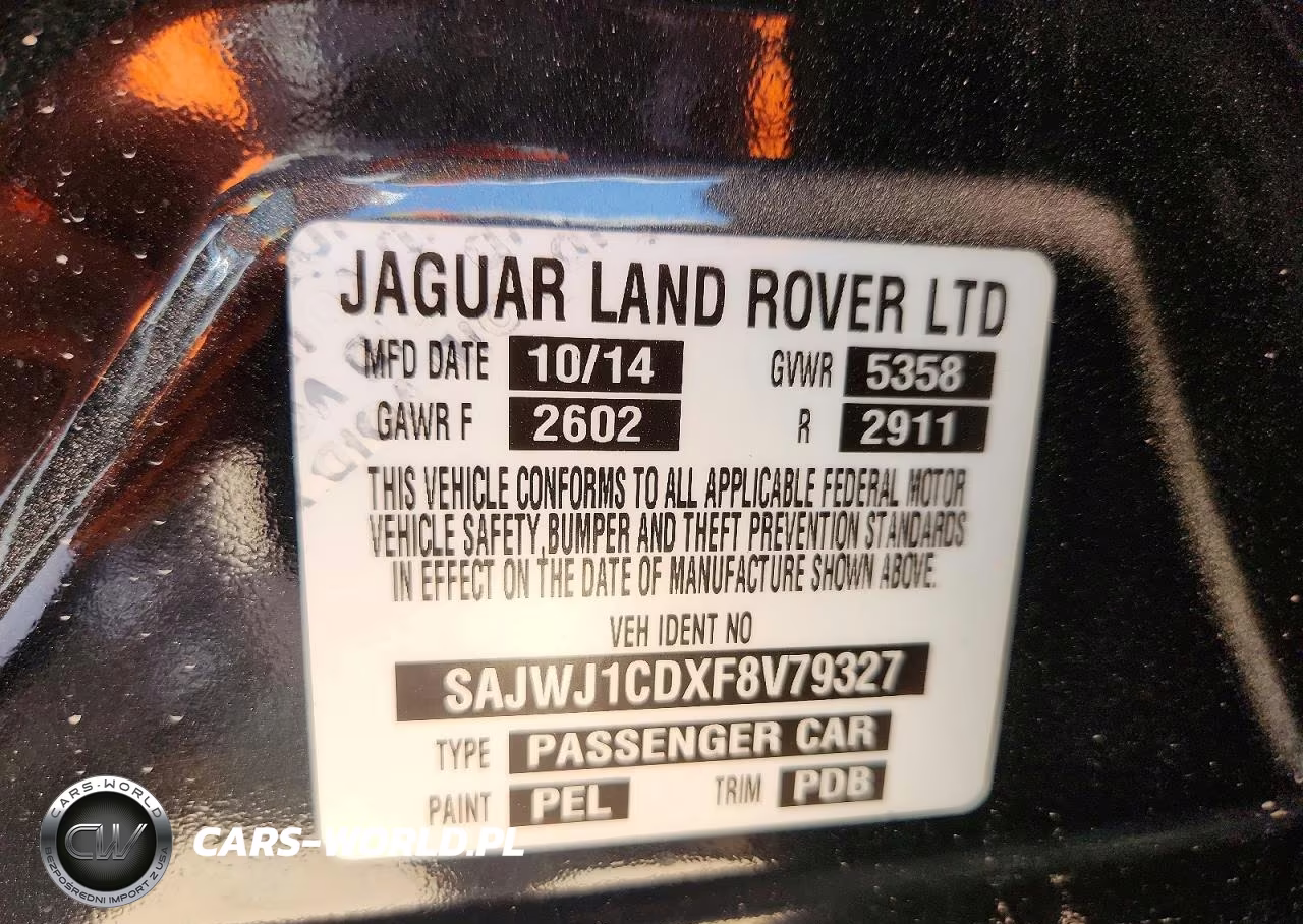 2015 Jaguar Xj VIN:SAJWJ1CDXF8V79327 - 12