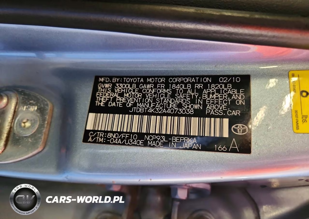 2010 Toyota Yaris Base VIN:JTDBT4K32A4073038 - 12
