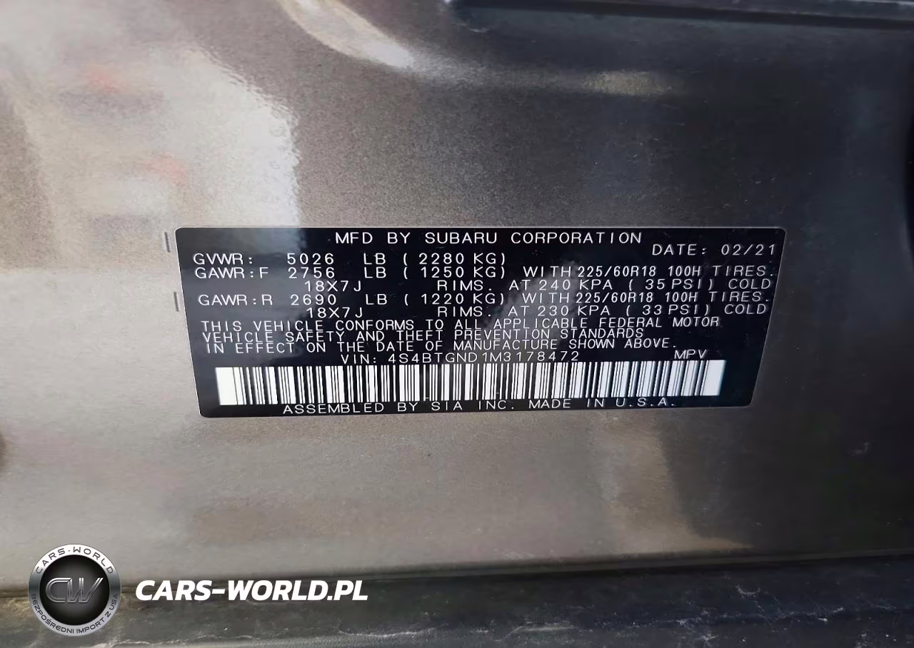 2021 Subaru Outback Limited Xt VIN:4S4BTGND1M3178472 - 12