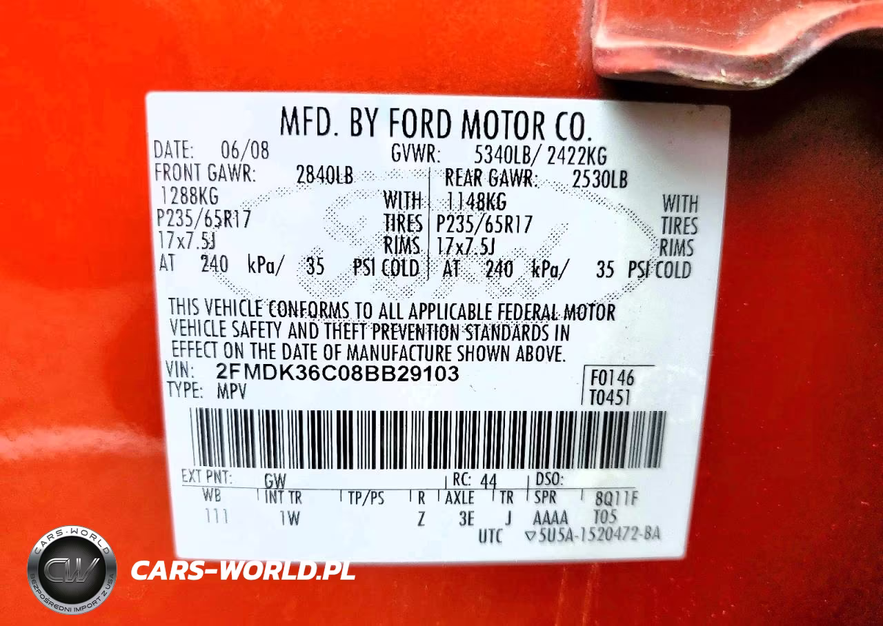 2008 Ford Edge Se VIN:2FMDK36C08BB29103 - 13