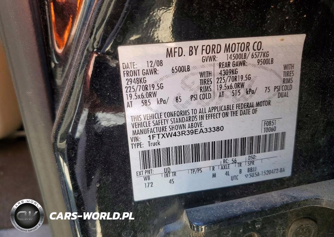 2009 Ford F450 Super Duty VIN:1FTXW43R39EA33380 - 14