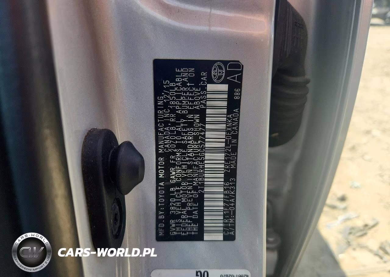 2016 Toyota Corolla Le VIN:2T1BURHE5GC577477 - 12