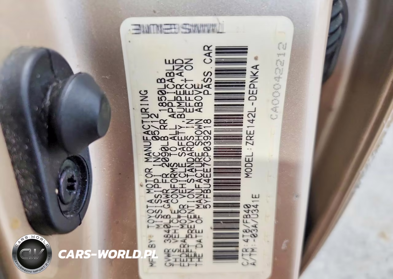 2012 Toyota Corolla Le VIN:5YFBU4EE7CP039218 - 13