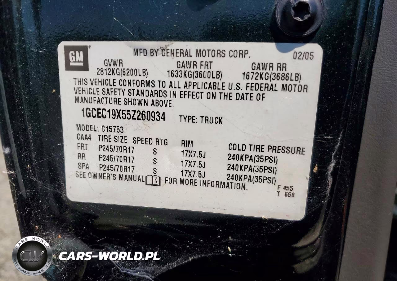 2005 Chevrolet Silverado C1500 VIN:1GCEC19X55Z260934 - 12