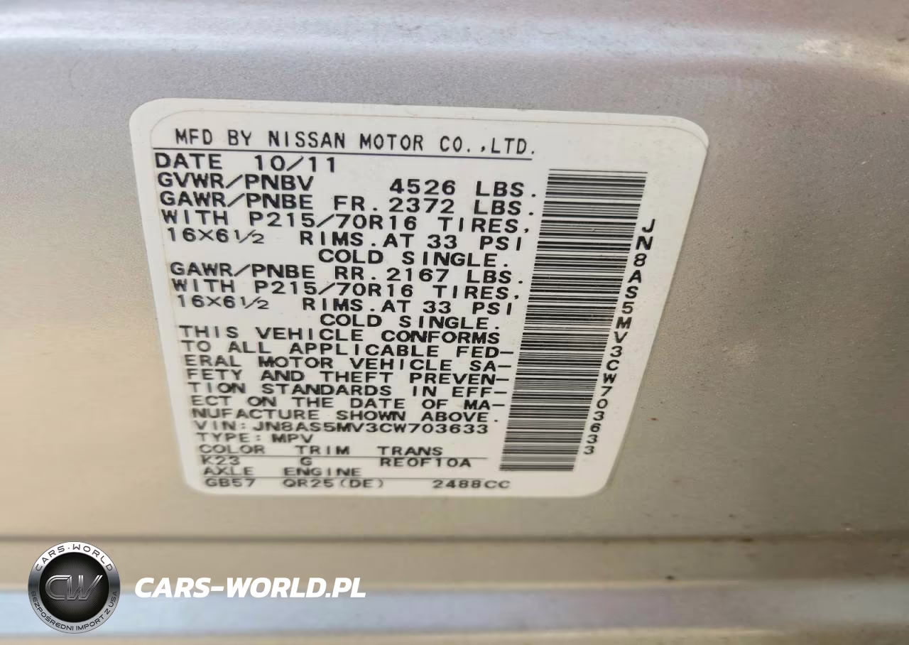 2012 Nissan Rogue S VIN:JN8AS5MV3CW703633 - 13