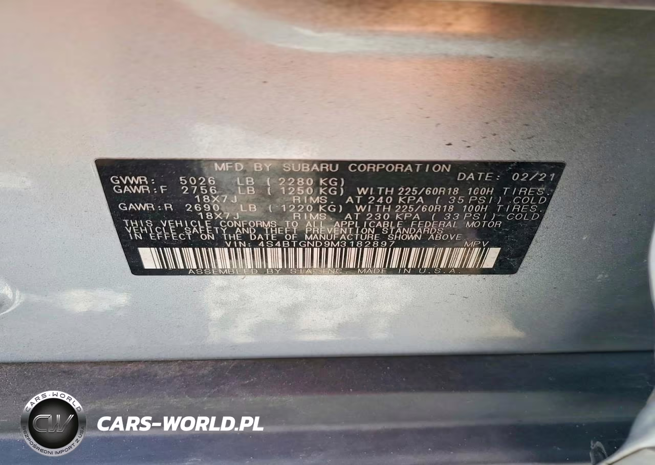2021 Subaru Outback Limited Xt VIN:4S4BTGND9M3182897 - 12