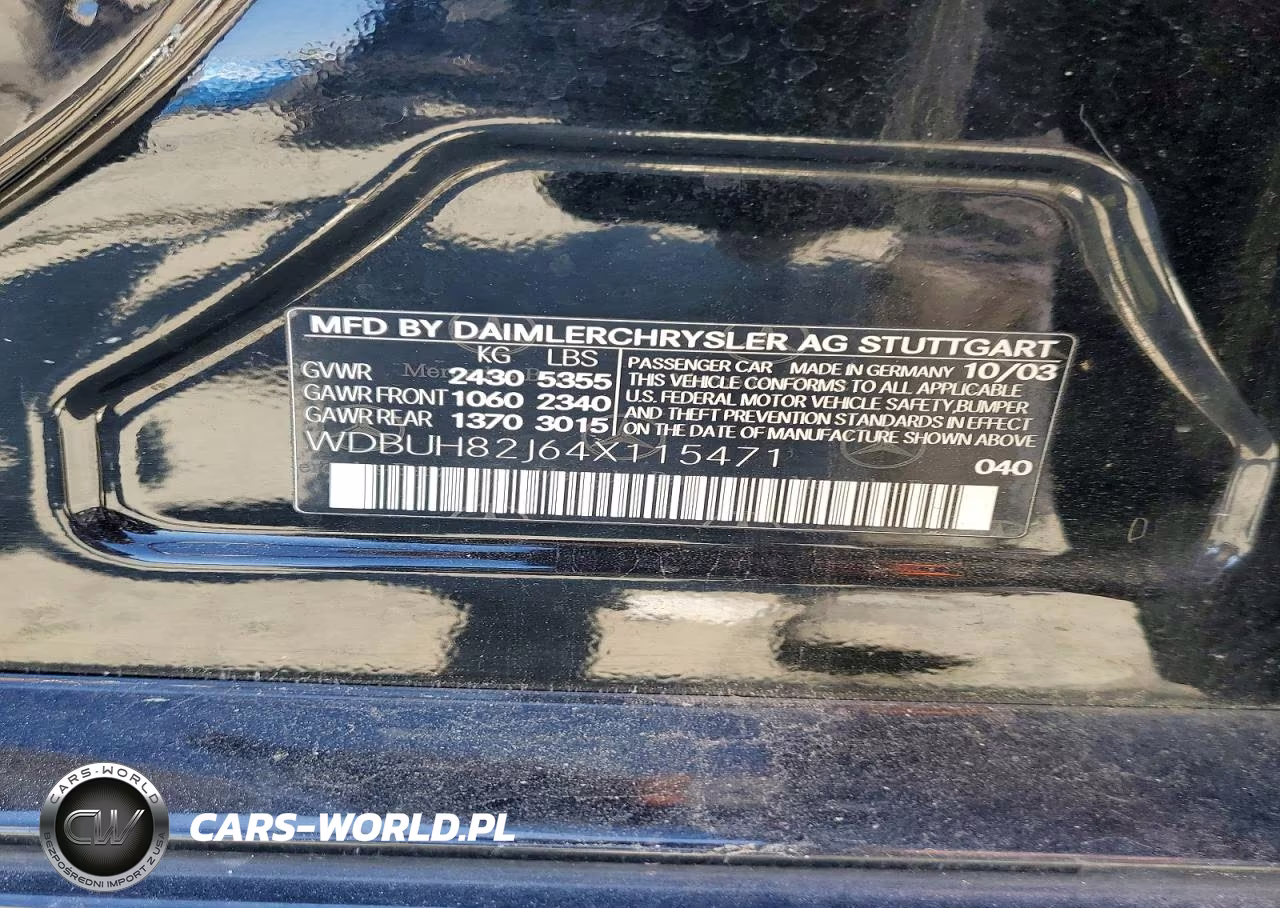 2004 Mercedes-Benz E 320 4Matic VIN:WDBUH82J64X115471 - 12