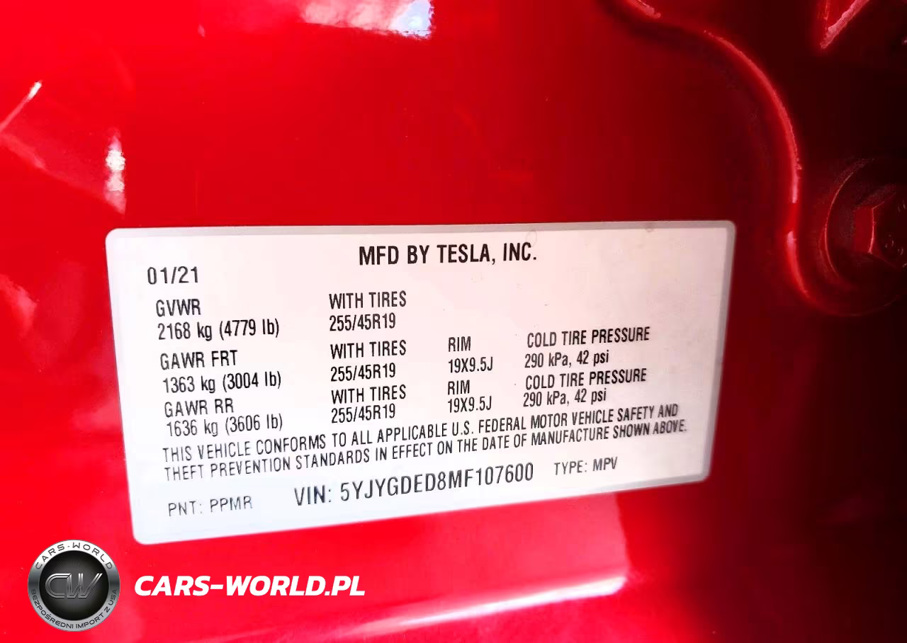 2021 Tesla Model Y VIN:5YJYGDED8MF107600 - 13