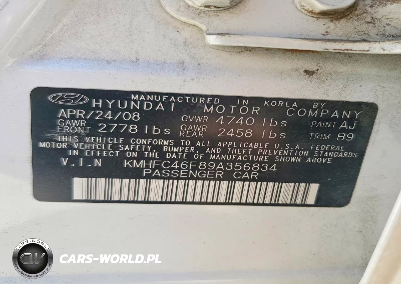 2009 Hyundai Azera Limited VIN:KMHFC46F89A356834 - 12