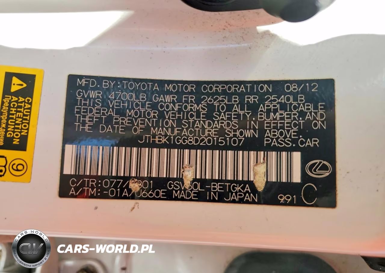 2013 Lexus Es 350 VIN:JTHBK1GG8D2015107 - 12
