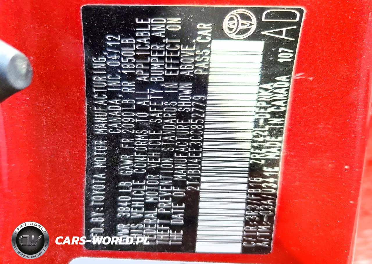 2012 Toyota Corolla Le VIN:2T1BU4EE3CC852779 - 12