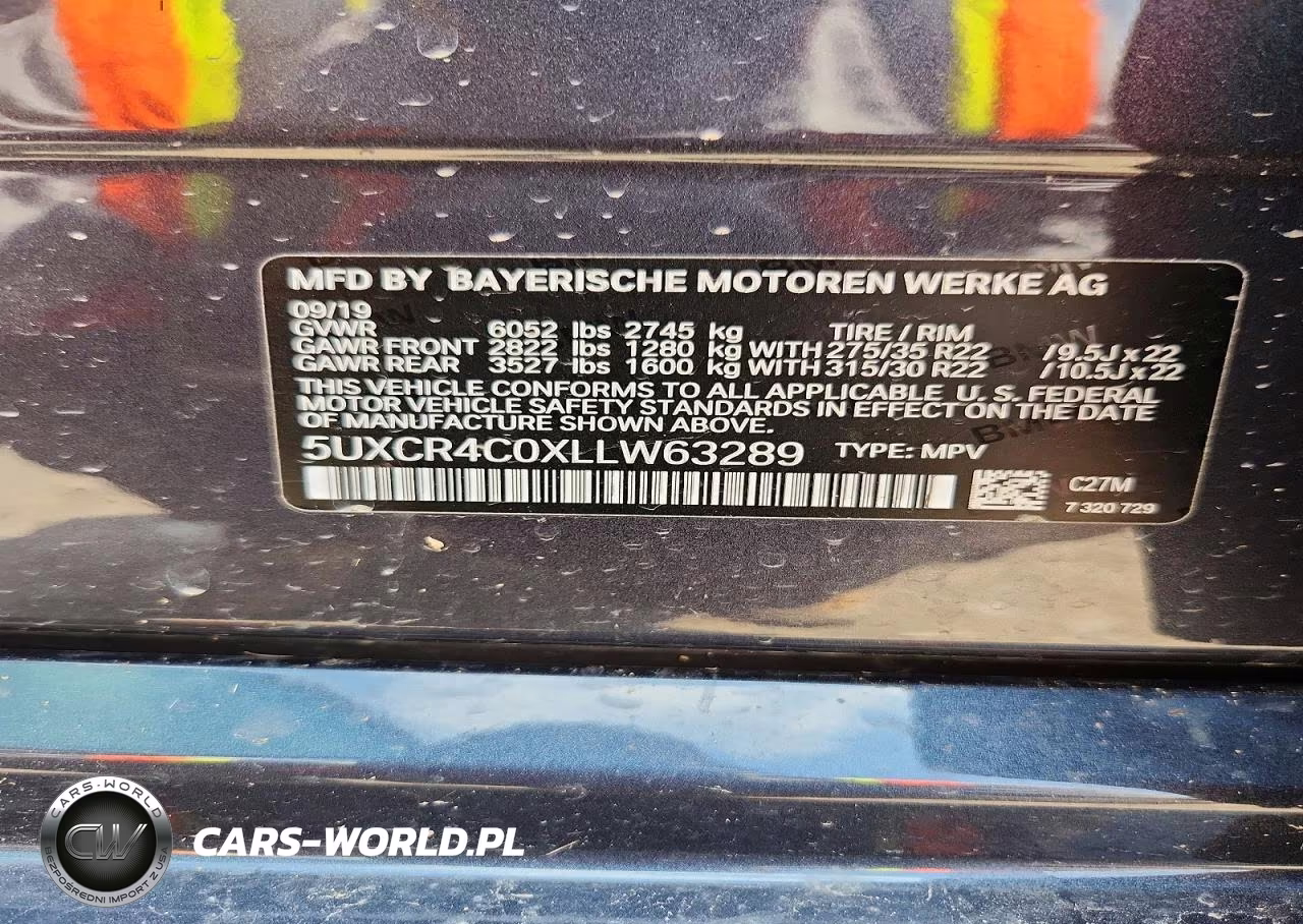 2020 BMW X5 VIN:5UXCR4C0XLLW63289 - 14