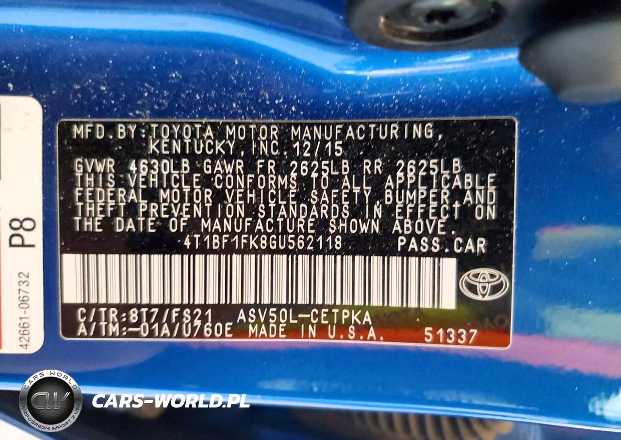 2016 Toyota Camry Special Edition VIN:4T1BF1FK8GU562118 - 12