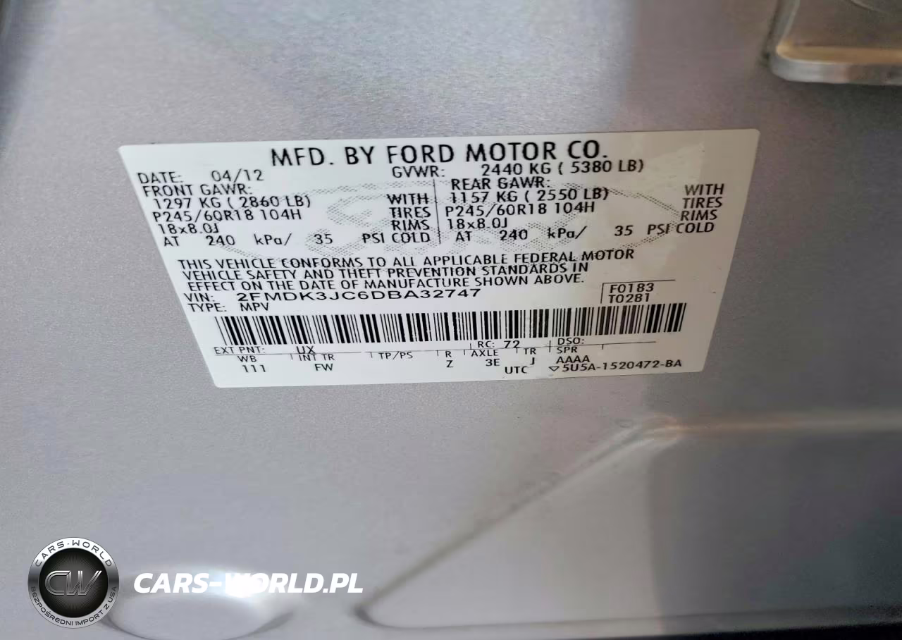 2013 Ford Edge Sel VIN:2FMDK3JC6DBA32747 - 12