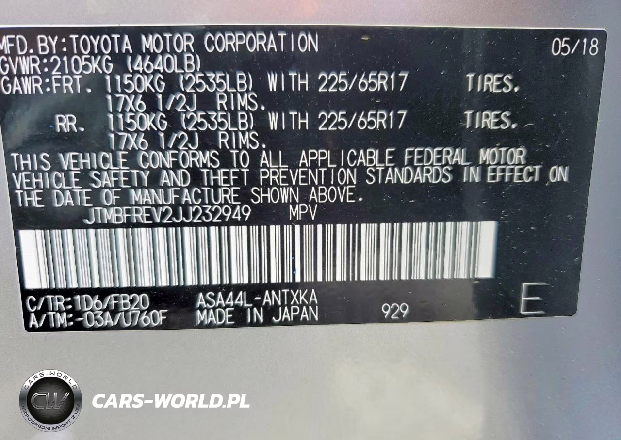 2018 Toyota Rav4 Le VIN:JTMBFREV2JJ232949 - 13