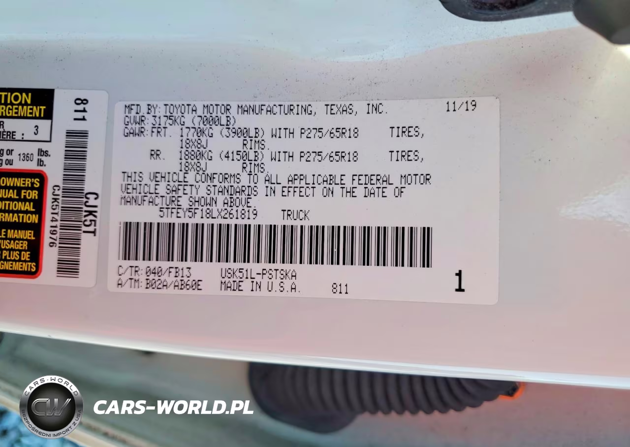 2020 Toyota Tundra Crewmax Sr5 VIN:5TFEY5F18LX261819 - 13