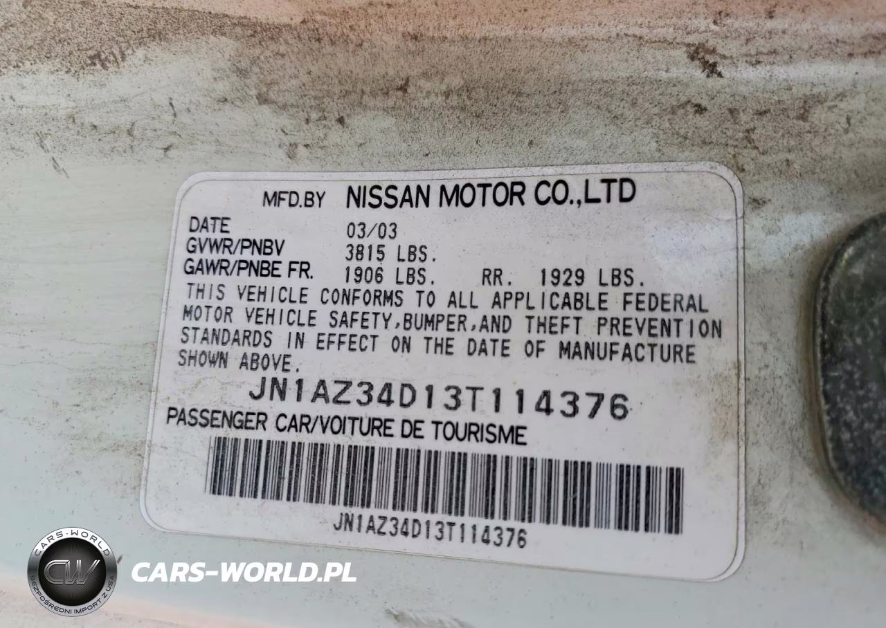 2003 Nissan 350Z Coupe VIN:JN1AZ34D13T114376 - 12