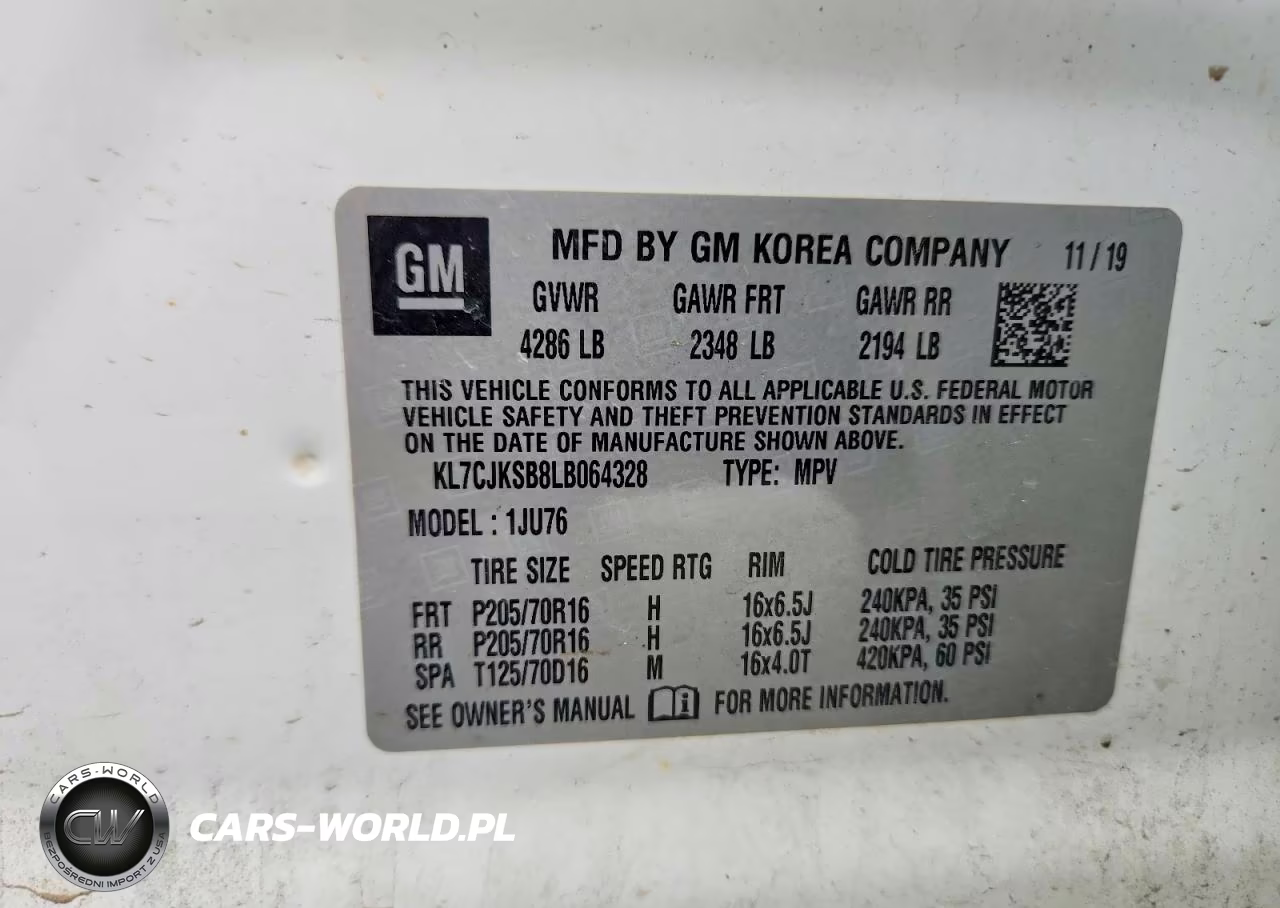 2020 Chevrolet Trax Ls VIN:KL7CJKSB8LB064328 - 12