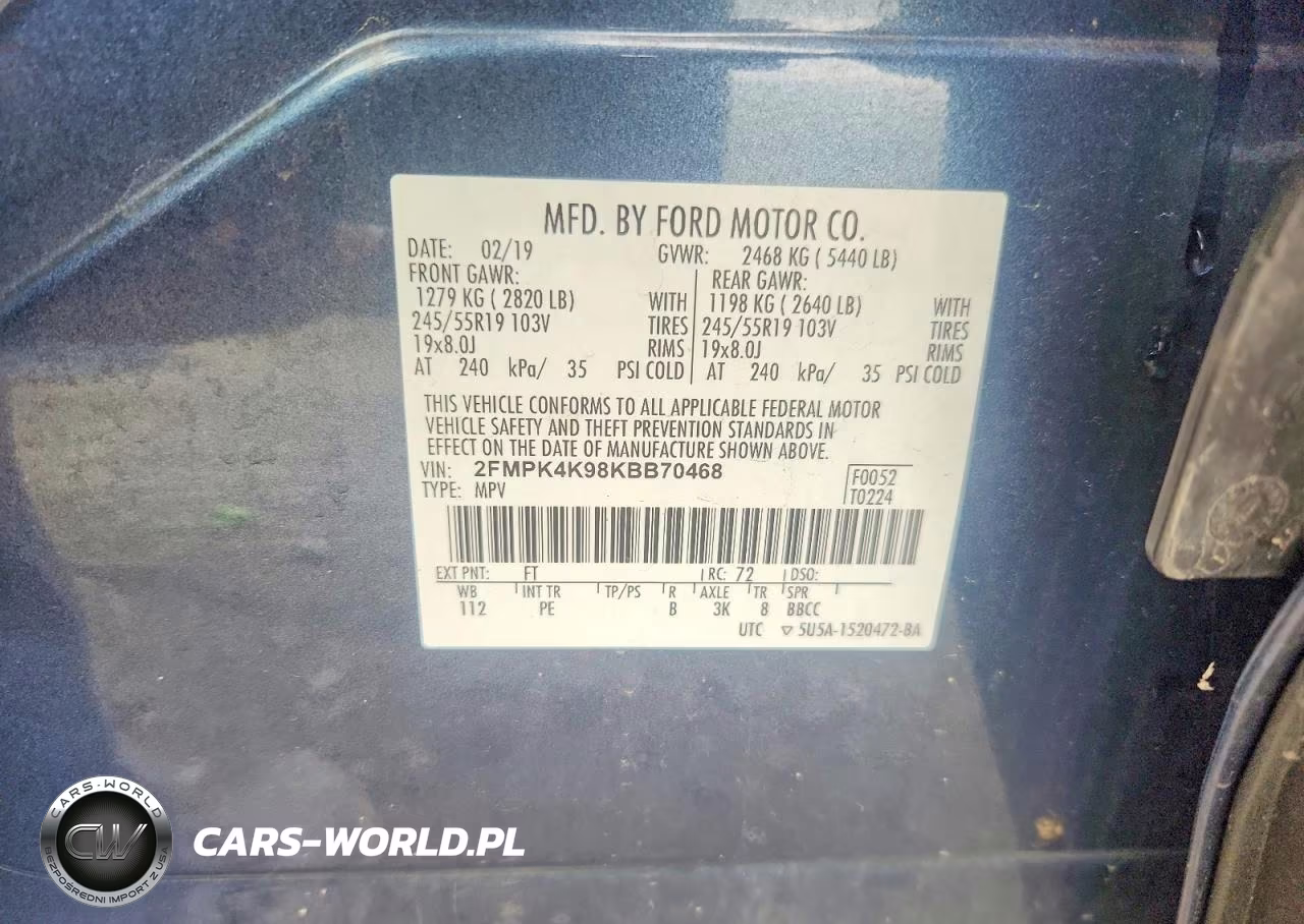 2019 Ford Edge Titanium VIN:2FMPK4K98KBB70468 - 13