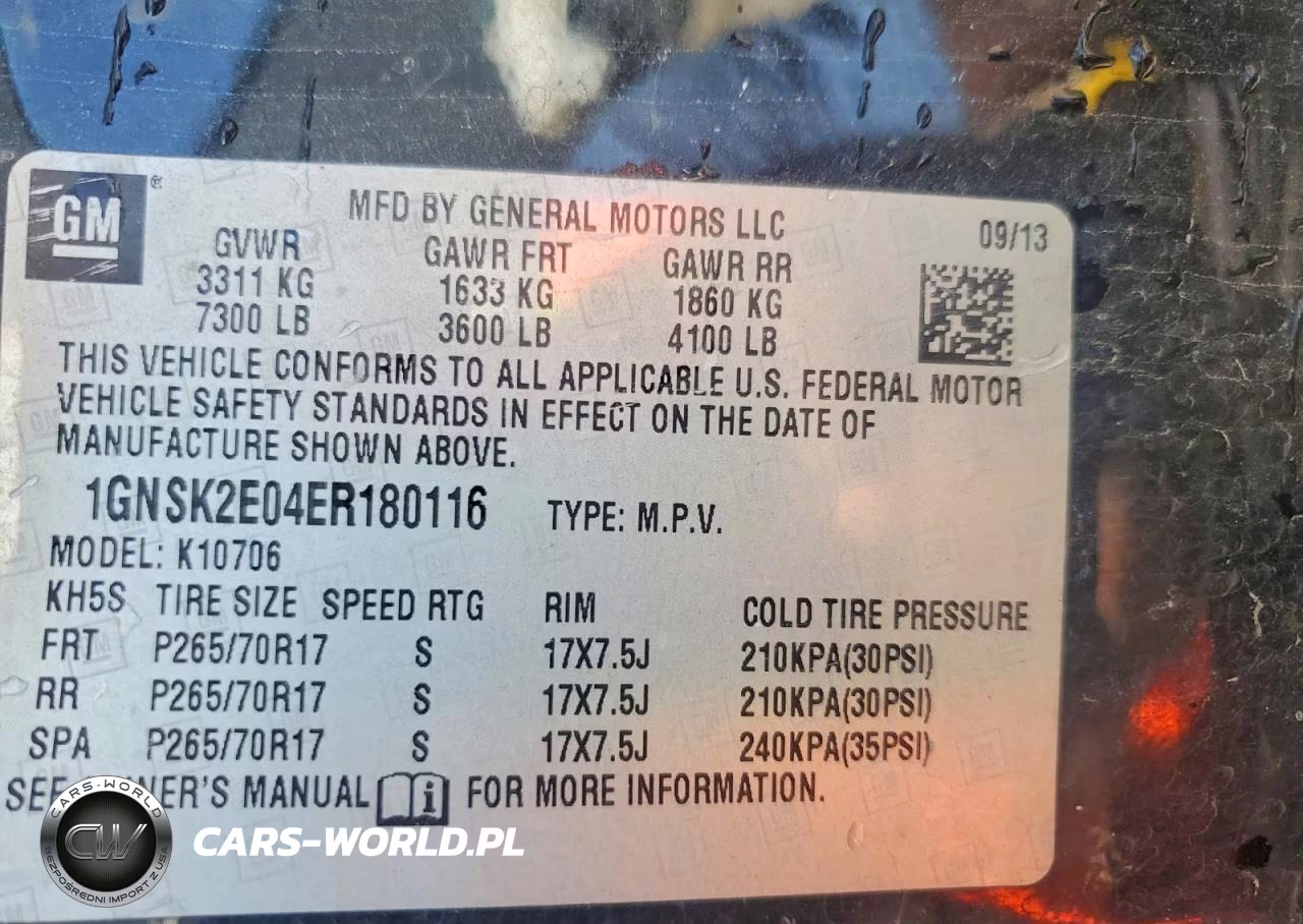 2014 Chevrolet Tahoe Special VIN:1GNSK2E04ER180116 - 13