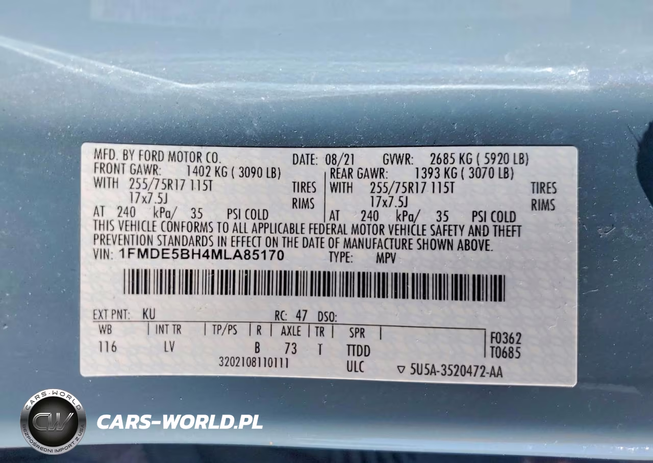 2021 Ford Bronco Base VIN:1FMDE5BH4MLA85170 - 14