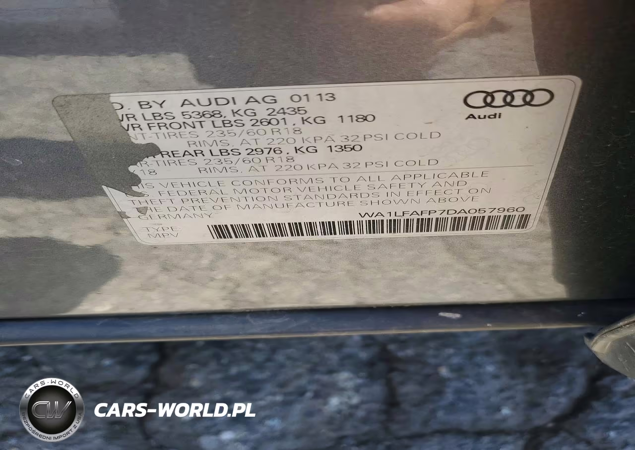 2013 Audi Q5 Premium Plus VIN:WA1LFAFP7DA057960 - 13