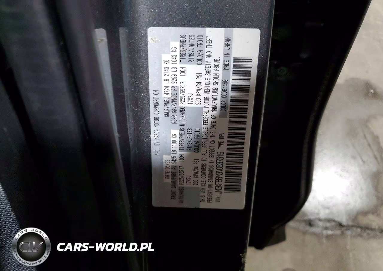 2022 Mazda Cx-5 Select VIN:JM3KFBBM3N0637319 - 13
