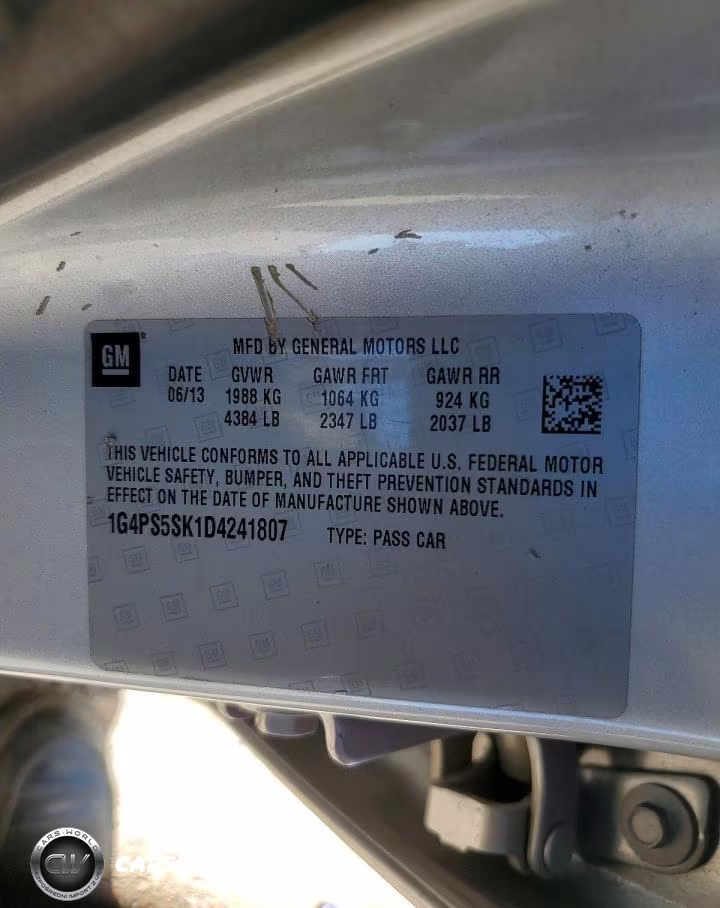 2013 Buick Verano VIN:1G4PS5SK1D4241807 - 12