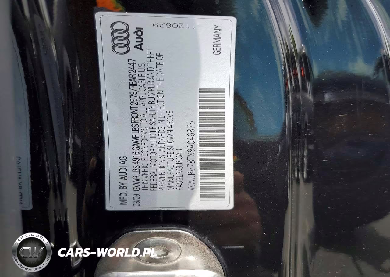 2009 Audi S5 Quattro VIN:WAURV78TX9A046875 - 12
