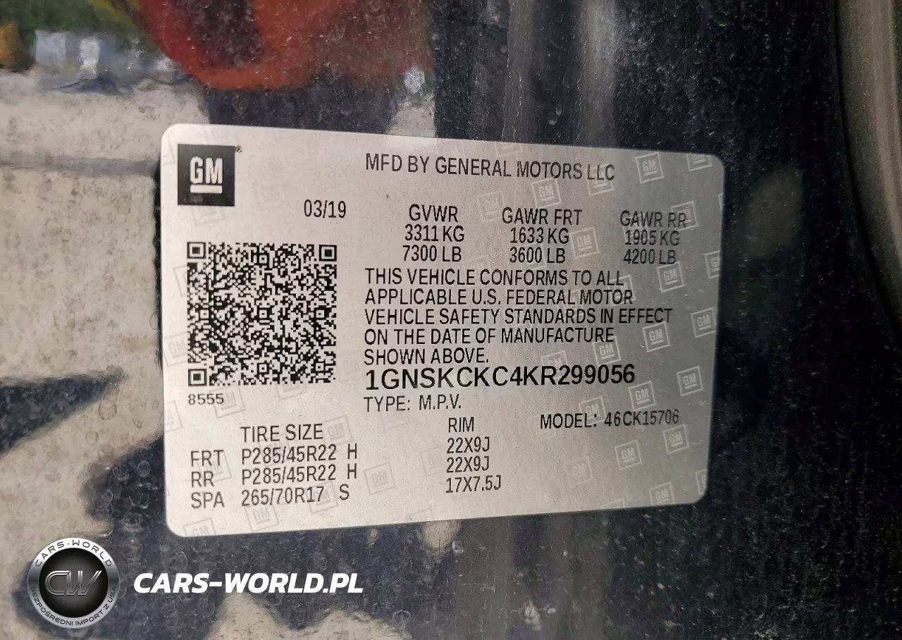 2019 Chevrolet Tahoe K1500 Premier VIN:1GNSKCKC4KR299056 - 13