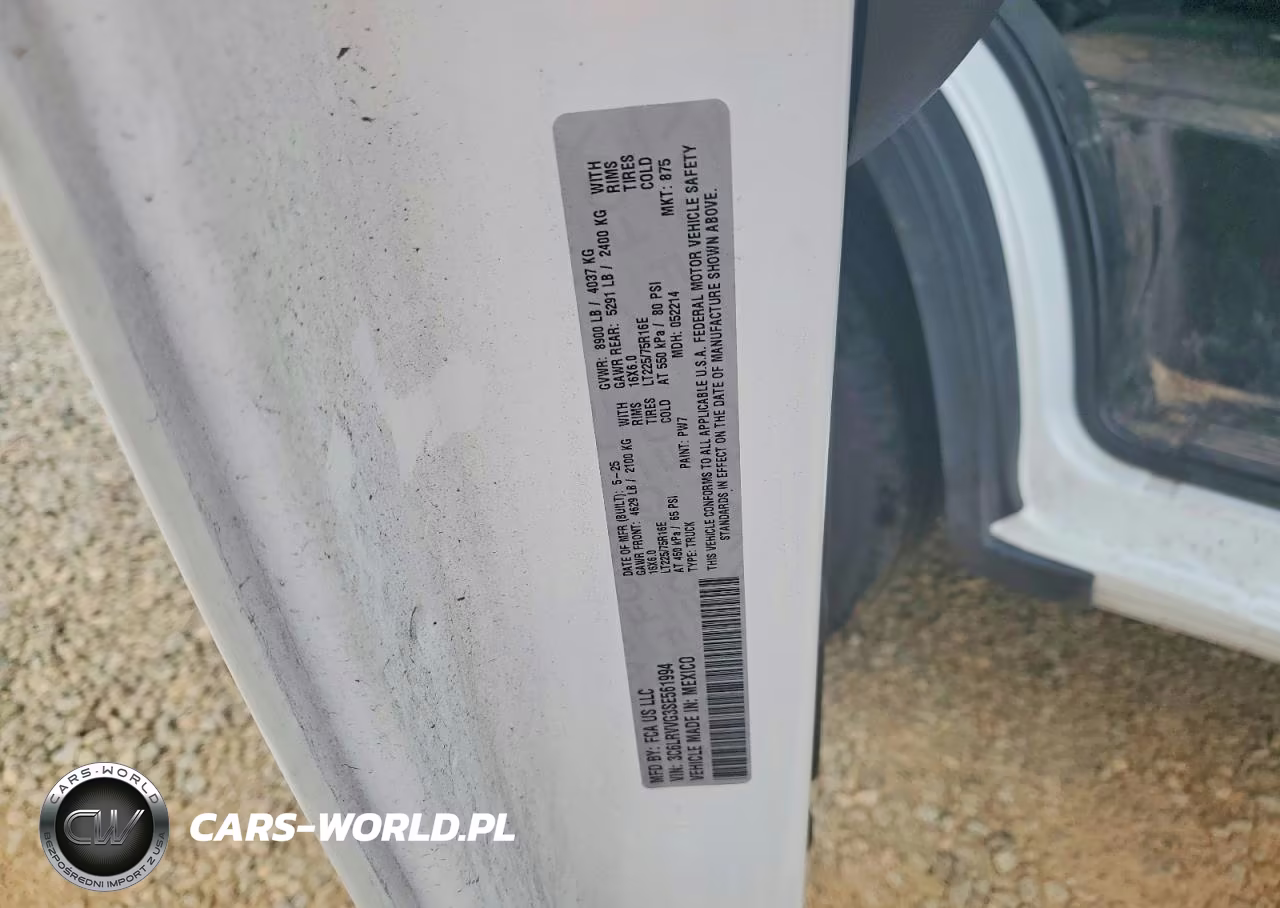 2025 Ram Promaster 2500 VIN:3C6LRVVG3SE561994 - 12