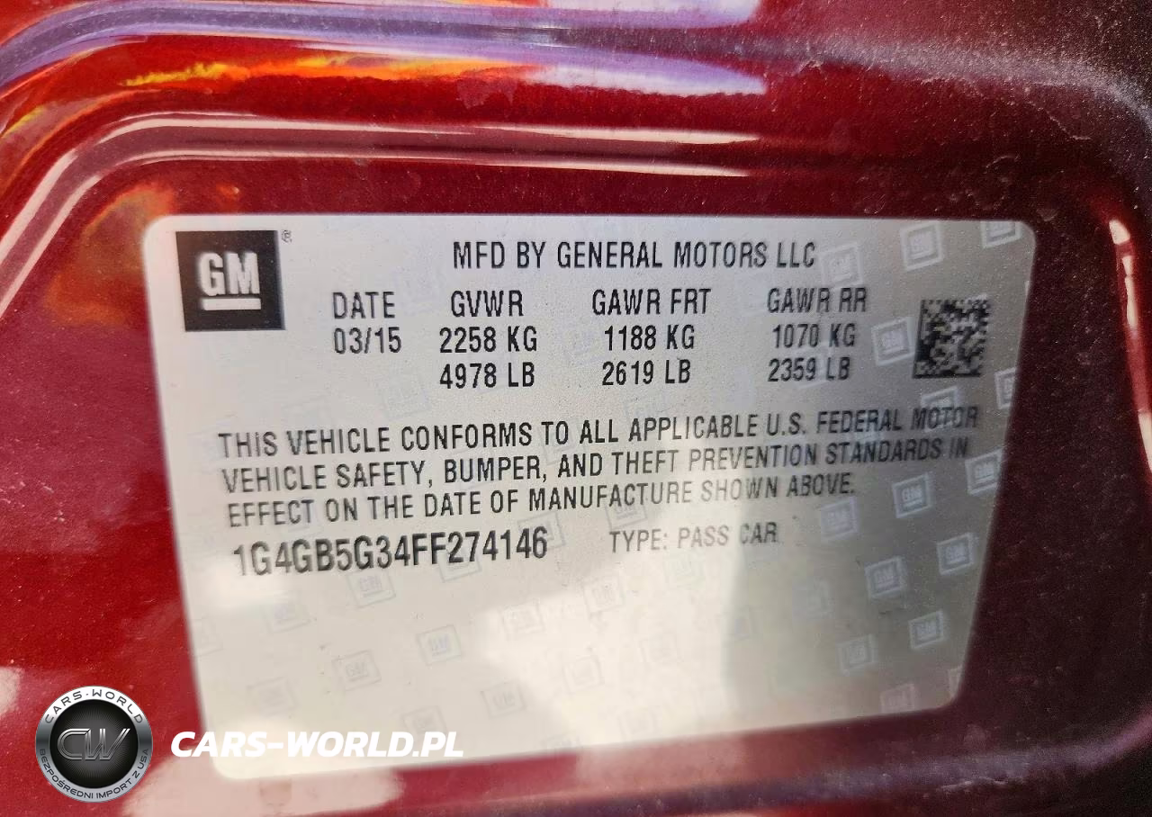 2015 Buick Lacrosse VIN:1G4GB5G34FF274146 - 12