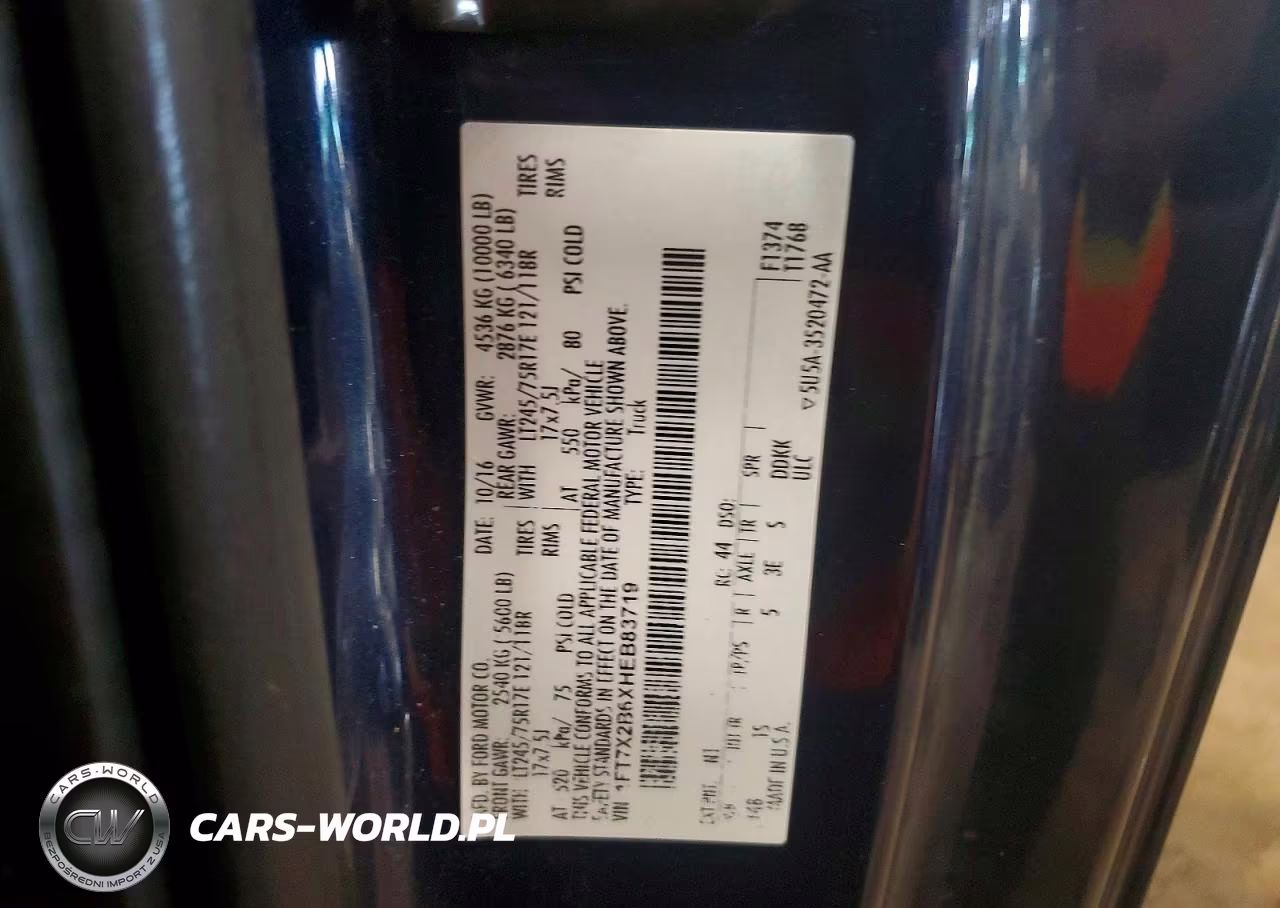 2017 Ford F250 Super Duty VIN:1FT7X2B6XHEB83719 - 12