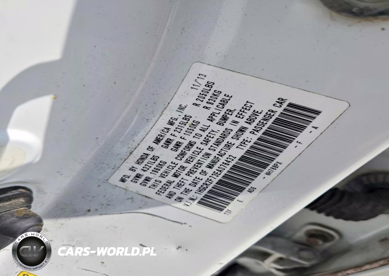 2014 Honda Accord Ex VIN:1HGCR2F73EA076432 - 12