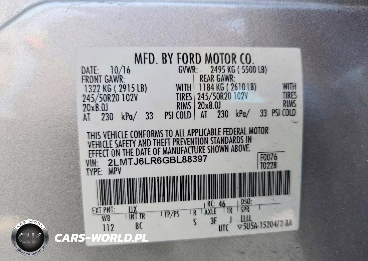 2016 Lincoln Mkx Reserve VIN:2LMTJ6LR6GBL88397 - 13