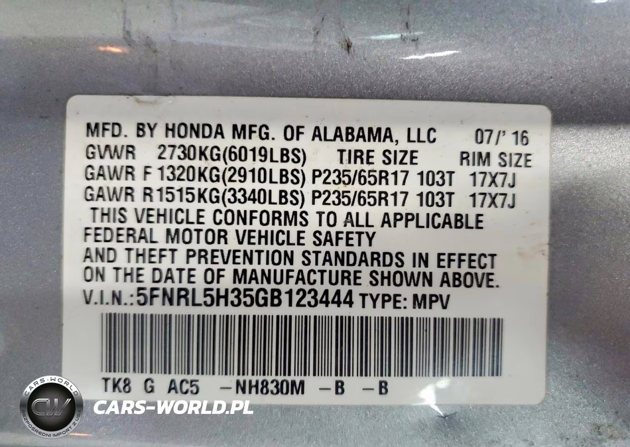 2016 Honda Odyssey Se VIN:5FNRL5H35GB123444 - 13