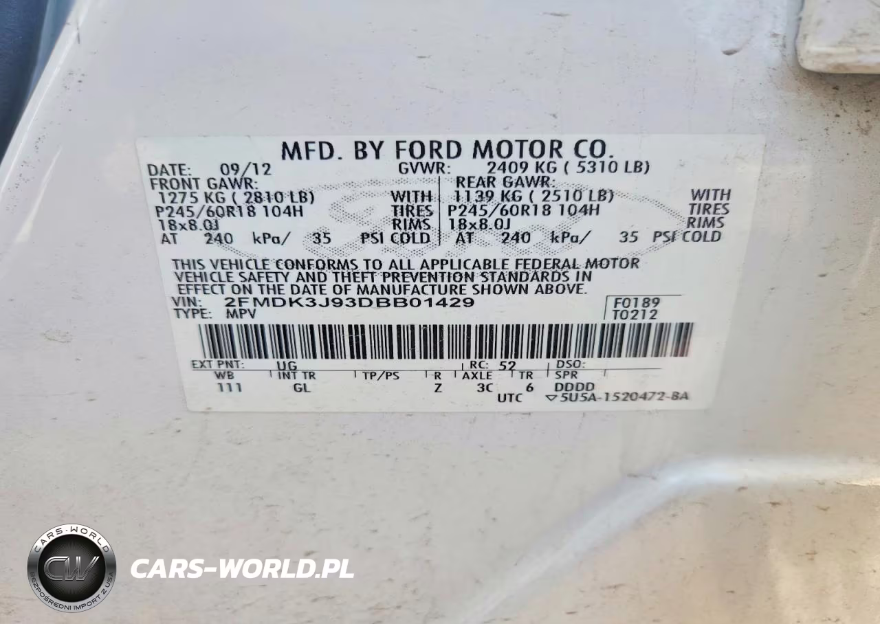 2013 Ford Edge Sel VIN:2FMDK3J93DBB01429 - 13