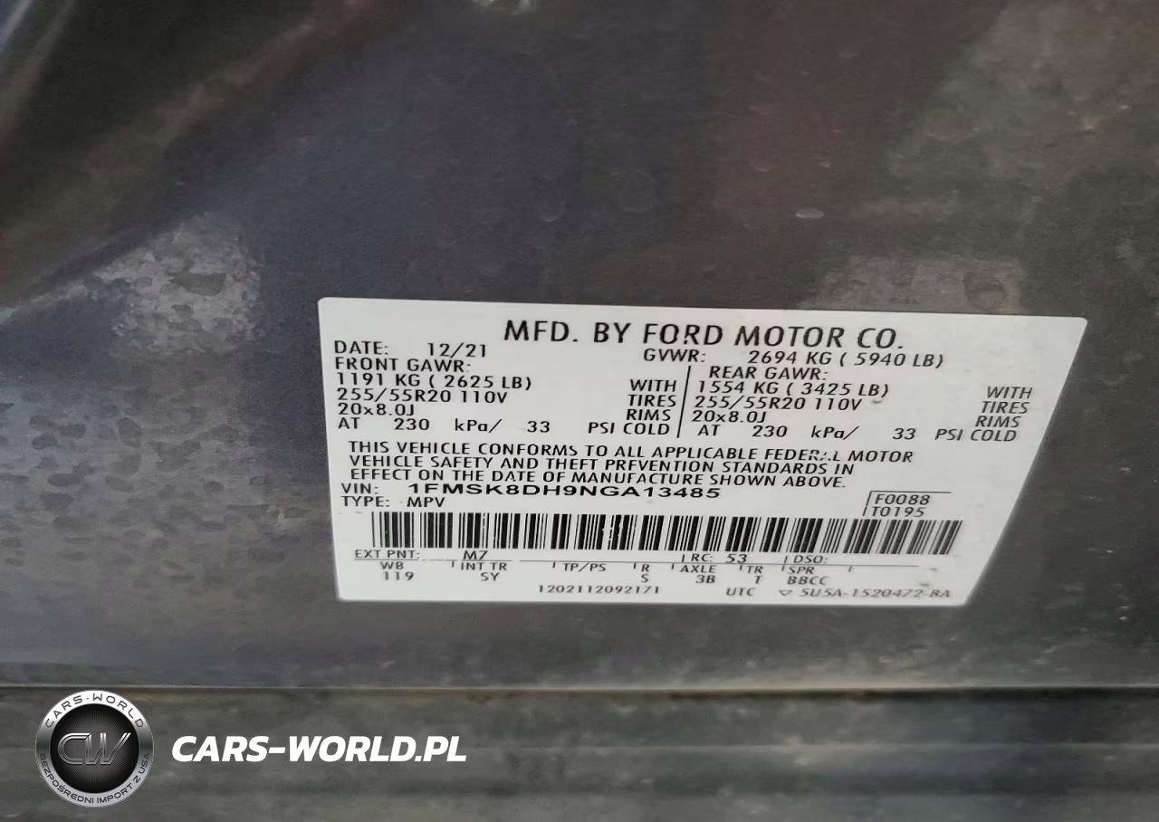 2022 Ford Explorer Xlt VIN:1FMSK8DH9NGA13485 - 13